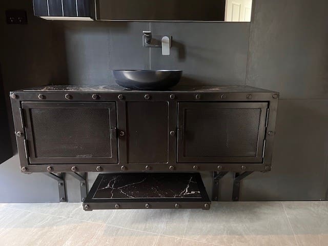 Bronzed Vanity & Shelf